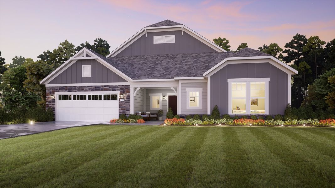 Representative exterior photo of a completed home built from the Provenance by Epcon Communities in The Courtyards at Hodges Farm, Charlotte, NC (Image 17).