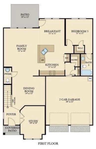 2D floor plan layout of this home in , Johns Island, SC (Image 7).