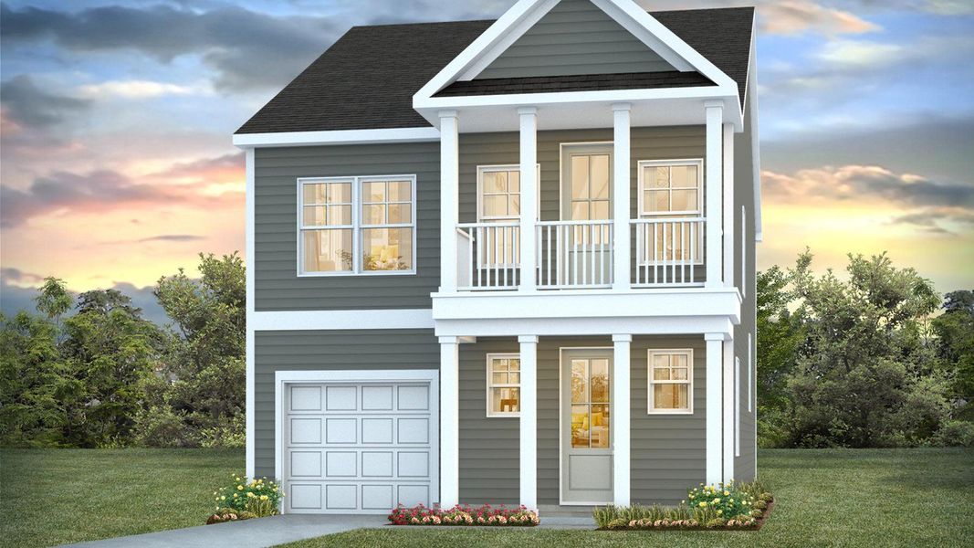 Representative exterior photo of a completed home built from the AZALEA by D.R. Horton in Sheep Island, Summerville, SC (Image 1).