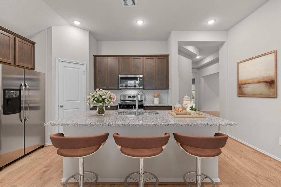 Furnished interior view inside a new home in The Highlands, Porter (Image 13).