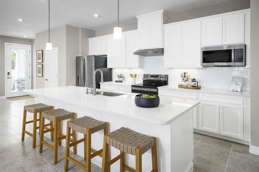 Representative furnished interior of a home built from the Hutchinson by Ryan Homes in Lake Mattie Preserve, Auburndale (Image 4).