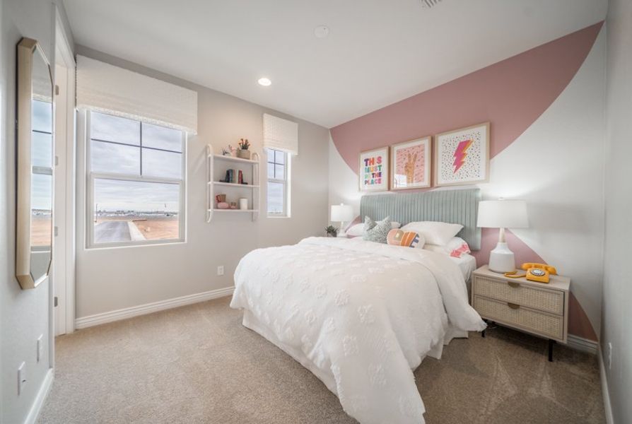 Furnished interior view inside a new home in Hawes Crossing, Mesa (Image 18). Furnished interior view inside a new home in Hawes Crossing, Mesa (Image 18).