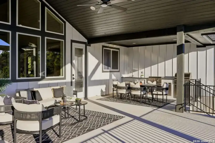 Exterior details and patio area of a home in , Fischer (Image 24).
