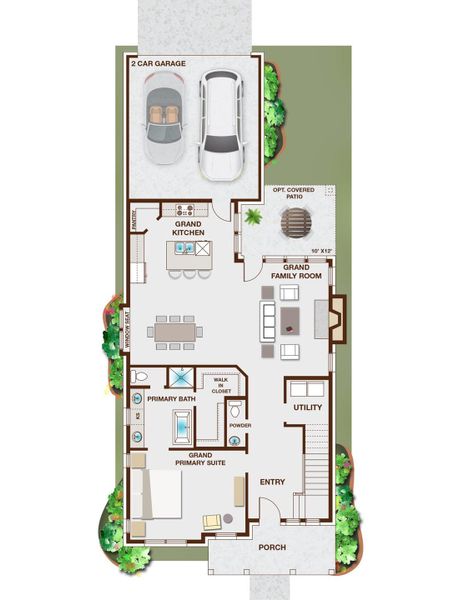 2D floor plan layout for the Royal Drew by Grand Homes in Edgewater, Fate, TX (Image 4). 2D floor plan layout for the Royal Drew by Grand Homes in Edgewater, Fate, TX (Image 4).