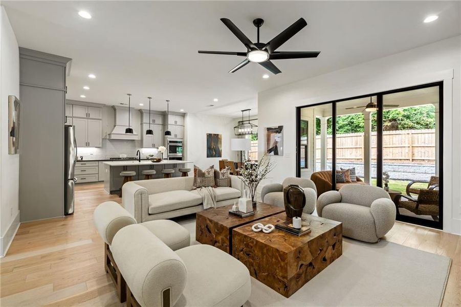 Furnished interior view inside a new home in , Atlanta (Image 9).