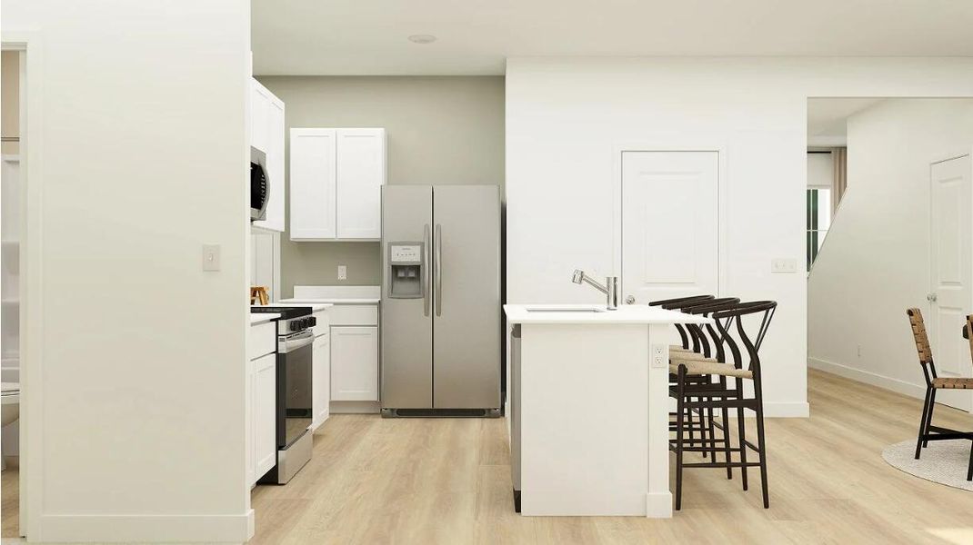 Furnished interior view inside a new home in Lindera Preserve at Cane Bay Plantation: Sabal Collection, Summerville (Image 12).