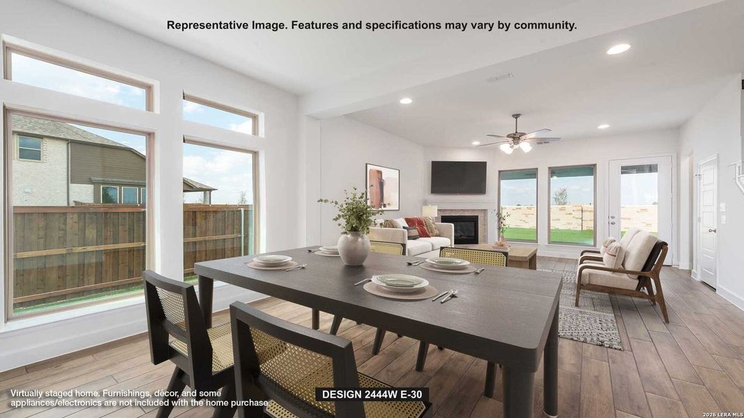 Furnished interior view inside a new home in Homestead, Schertz (Image 6). Furnished interior view inside a new home in Homestead, Schertz (Image 6).