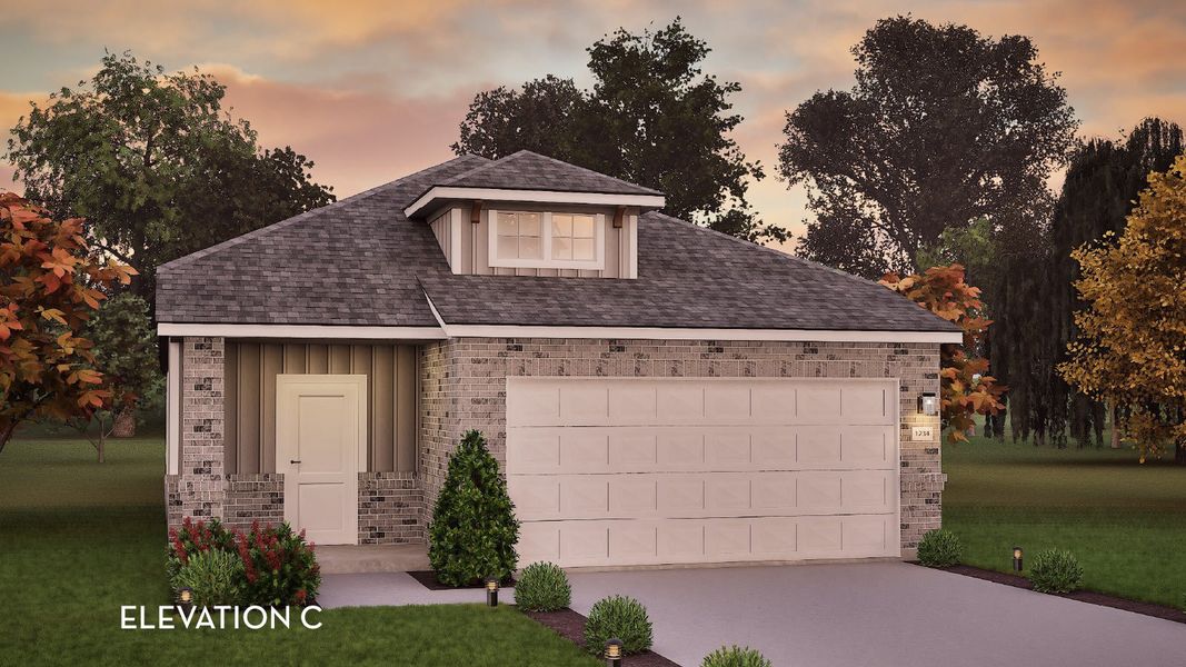 Representative exterior photo of a completed home built from the Hazel by CastleRock Communities in Katzer Ranch, Converse, TX (Image 6). Representative exterior photo of a completed home built from the Hazel by CastleRock Communities in Katzer Ranch, Converse, TX (Image 6).