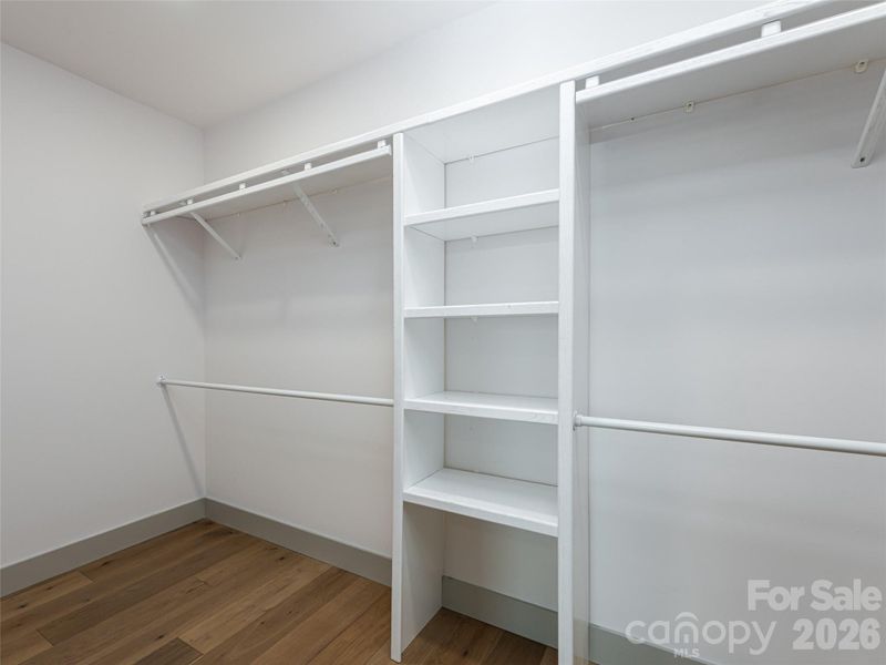 Walk in Closet in Basement Bathroom