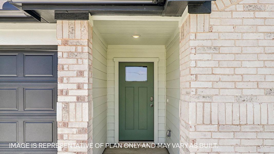 Representative exterior details of a home built from the The Gaven by D.R. Horton in Briarwood, Elgin (Image 4).