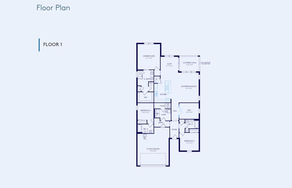 2D floor plan layout of this home in Riversong, Parrish, FL (Image 3).