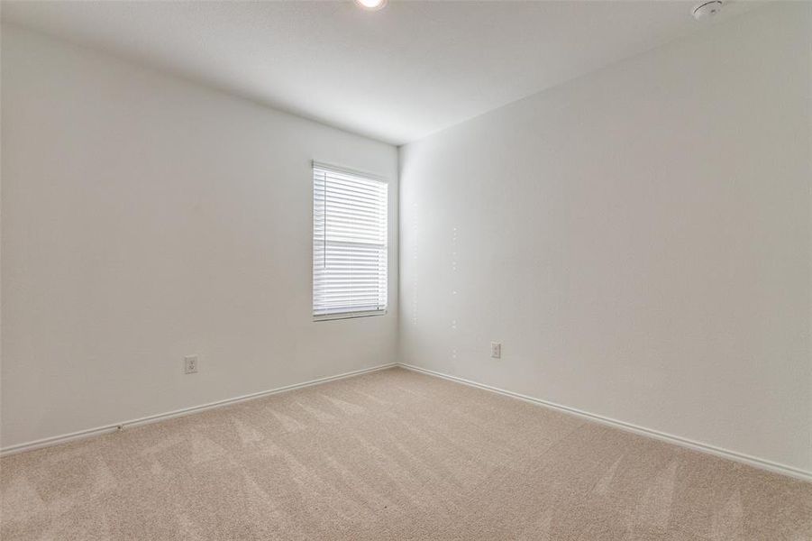 Unfurnished room featuring light colored carpet