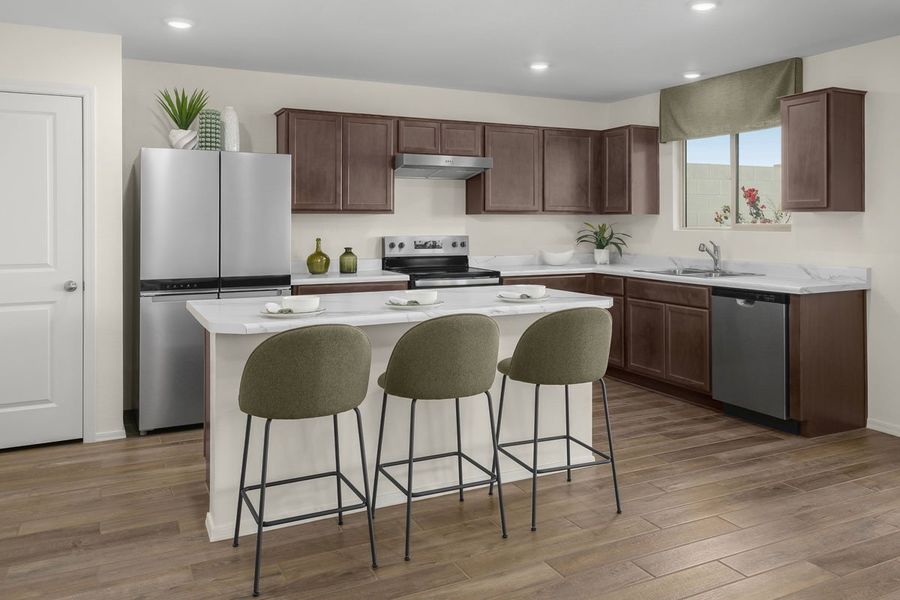 Furnished interior in a model home at Entrada del Oro Classics in Gold Canyon (Image 13).