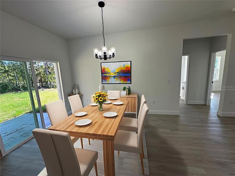 Furnished interior view inside a new home in , Citrus Springs (Image 9).