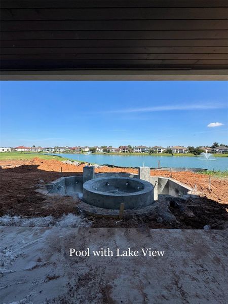 Resort-style backyard with Pool and Spa overlooking the serene Lake. The perfect backdrop for gatherings and relaxation