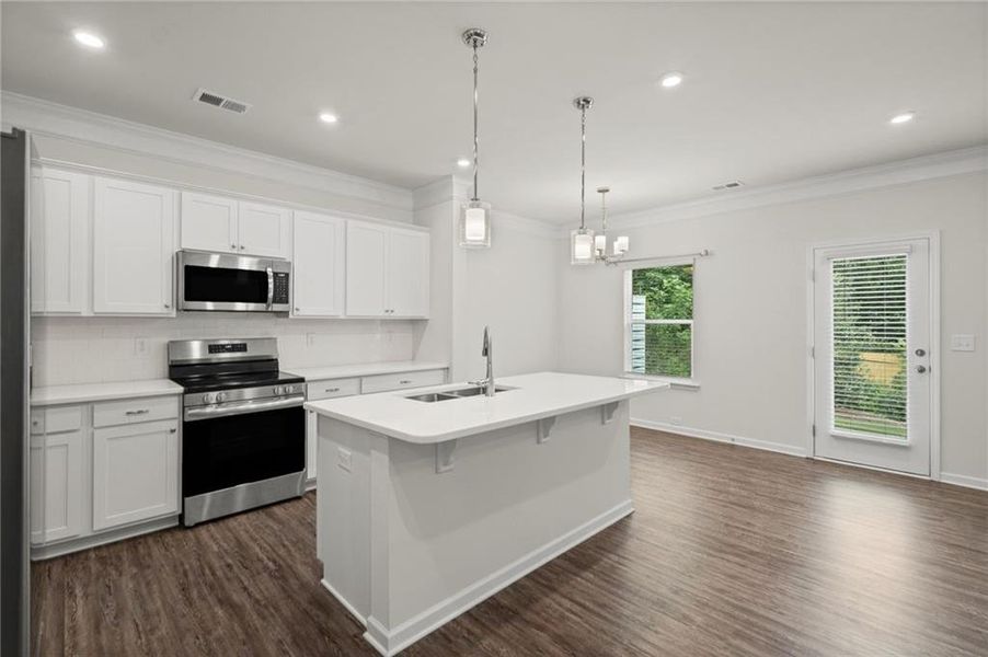 Furnished interior view inside a new home in , Powder Springs (Image 10).