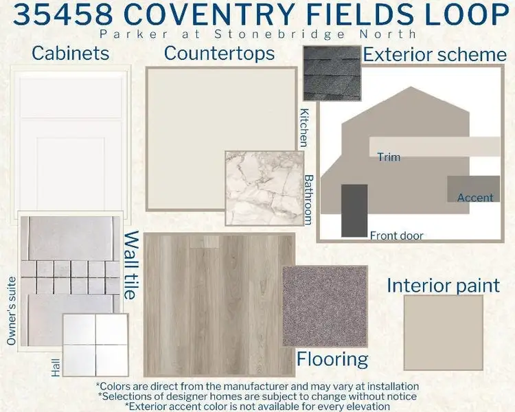 Parker - Colors for this home