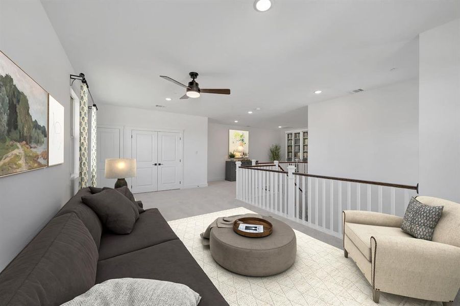 Furnished interior view inside a new home in Kreymer at the Park, Wylie (Image 15).