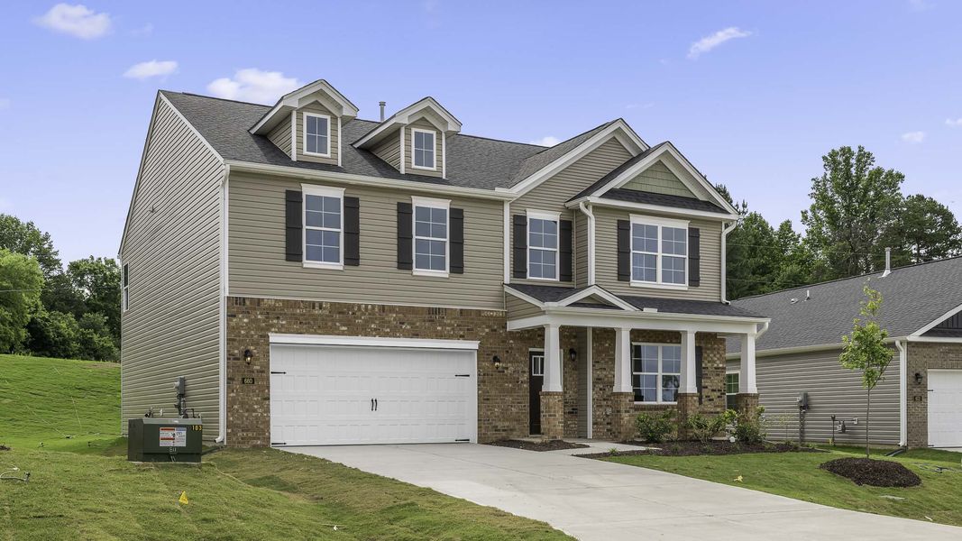 Front exterior of a new home in Bryson Park, Lexington, NC, highlighting curb appeal (Image 21). Front exterior of a new home in Bryson Park, Lexington, NC, highlighting curb appeal (Image 21).