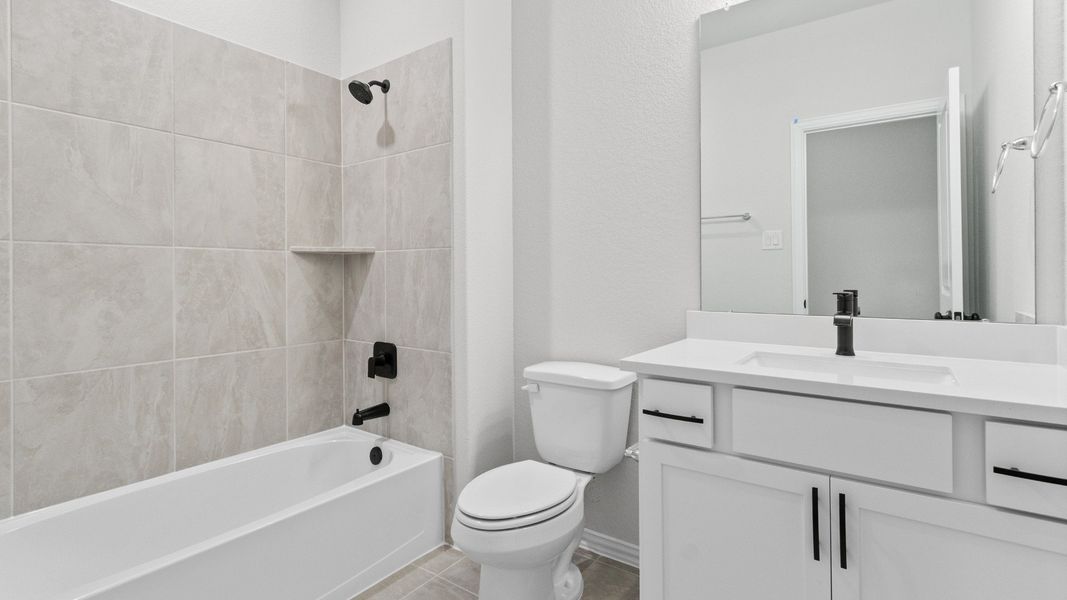 Representative furnished interior of a home built from the Aruba by Brightland Homes in Bridgeland Creekland Village, Cypress (Image 19).