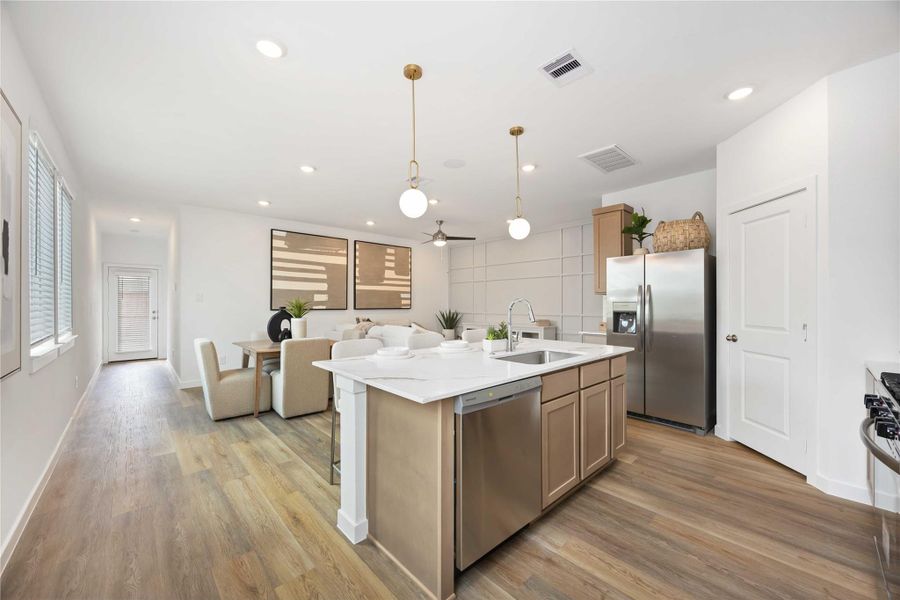 Furnished interior view inside a new home in Grand West, Houston (Image 6).