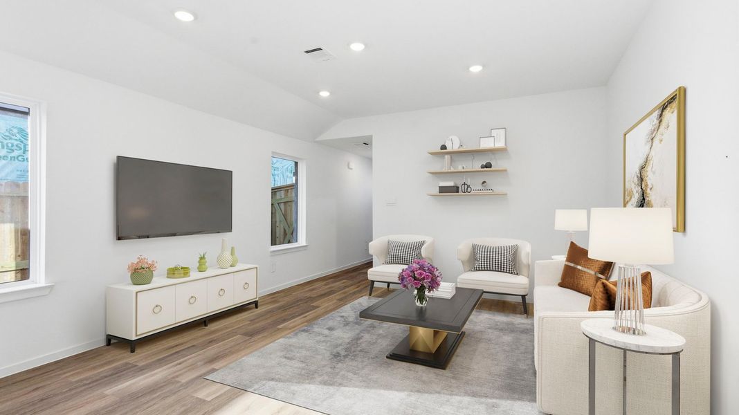 Representative furnished interior of a home built from the Brooke by D.R. Horton in Lakes at Westland Ranch, League City (Image 10).
