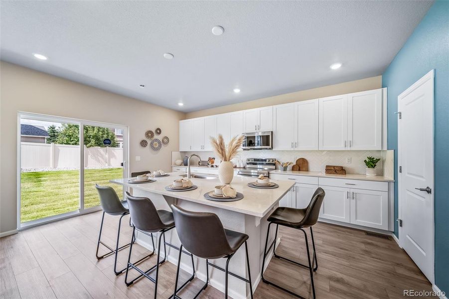 Furnished interior view inside a new home in Thompson River Ranch, Johnstown (Image 10).