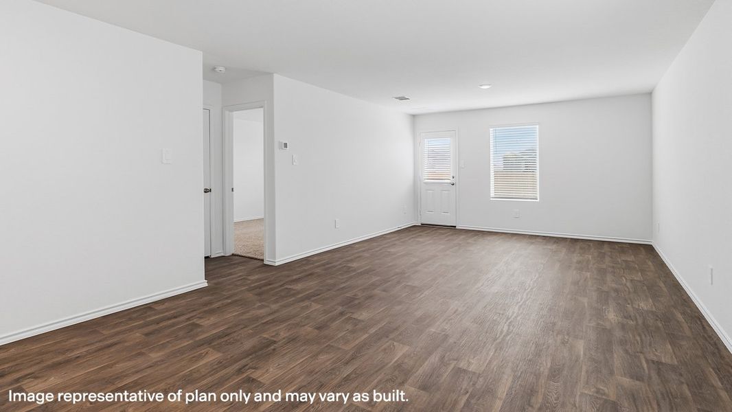 Representative unfurnished interior of a home built from the The Garner by D.R. Horton in Sereno Springs, Adkins (Image 17). Representative unfurnished interior of a home built from the The Garner by D.R. Horton in Sereno Springs, Adkins (Image 17).