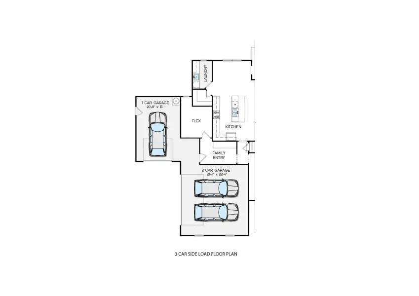 2D floor plan layout for the Harvard by Greybrook Homes in Deer Brook, Mooresville, NC (Image 5).