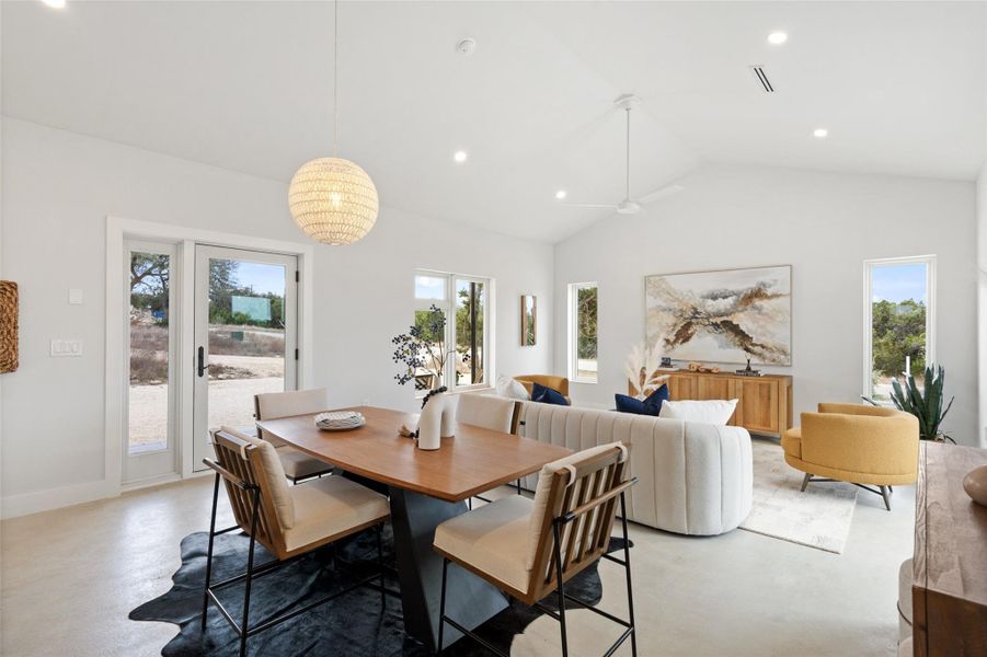 Furnished interior view inside a new home in , Wimberley (Image 8).