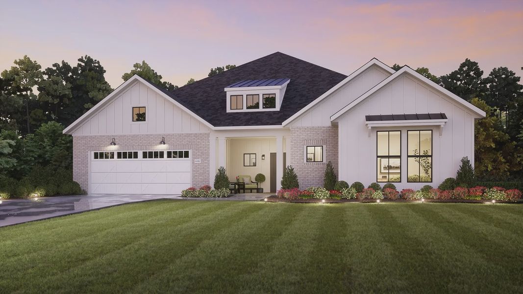 Representative exterior photo of a completed home built from the Provenance by Epcon Communities in The Courtyards at Walters Farm, Huntersville, NC (Image 20).