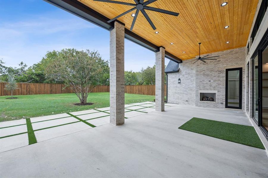 Back Patio Fireplace