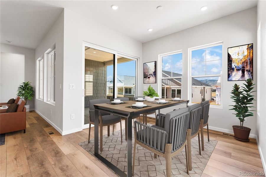 Furnished interior view inside a new home in Horizon at Solstice, Littleton (Image 13).