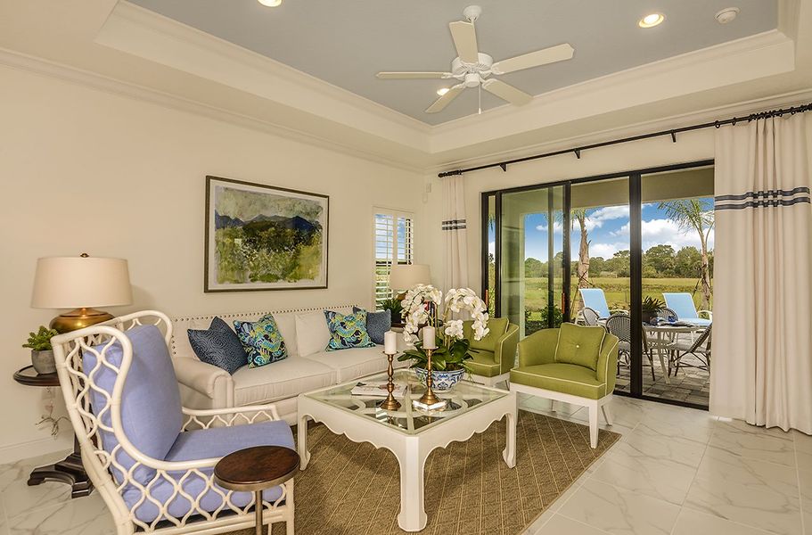 Representative furnished interior of a home built from the Fresh Spring by Neal Communities in Grand Park, Sarasota (Image 7).