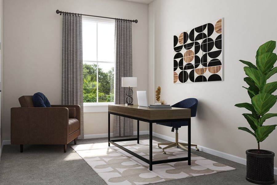 Furnished interior view inside a new home in Capitol Collection at Lariat, Liberty Hill (Image 7).