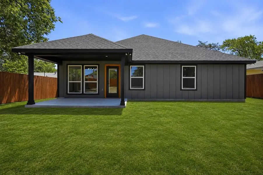 Exterior details and patio area of a home in , White Settlement (Image 19).