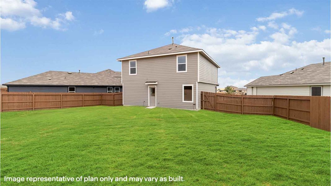 Representative exterior photo of a completed home built from the Franklin by D.R. Horton in Canterra Creek 45' and 50' Homesites, Iowa Colony, TX (Image 15). Representative exterior photo of a completed home built from the Franklin by D.R. Horton in Canterra Creek 45' and 50' Homesites, Iowa Colony, TX (Image 15).