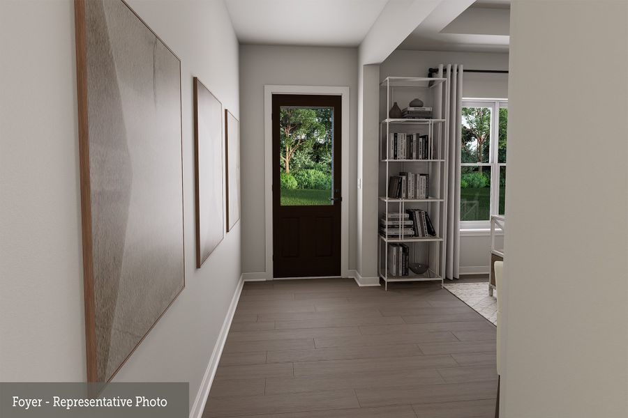 Representative unfurnished interior of a home built from the The Antoinette by David Weekley Homes in Edgewater Classic Series, Royse City (Image 14). Representative unfurnished interior of a home built from the The Antoinette by David Weekley Homes in Edgewater Classic Series, Royse City (Image 14).