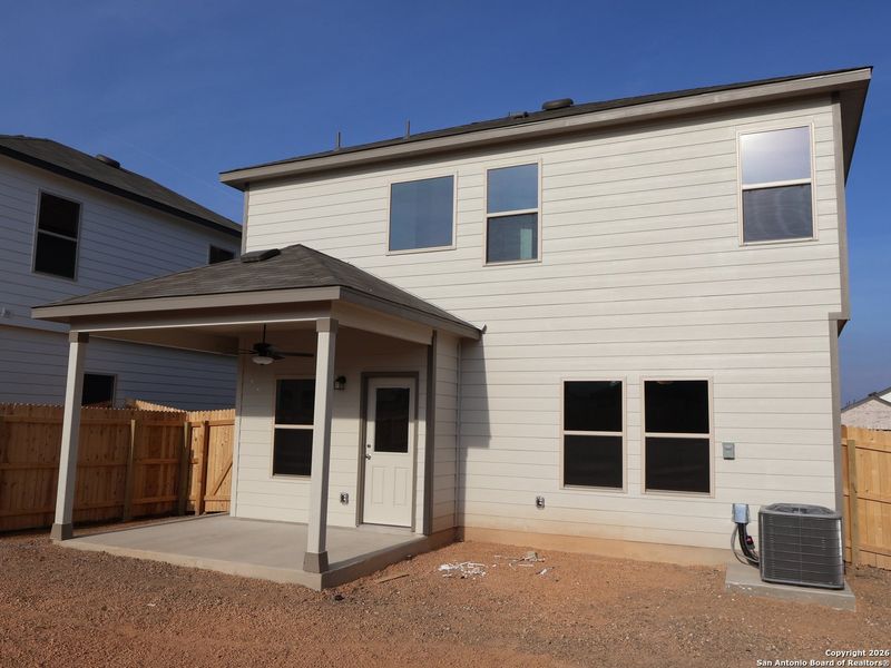 Exterior details and patio area of a home in Park Place, New Braunfels (Image 21).