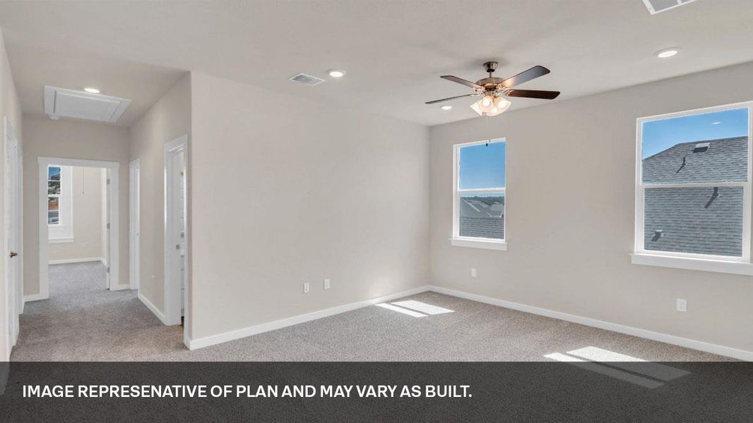 Spacious, unfurnished interior of a new home in Rosenbusch Ranch, Leander (Image 26). Spacious, unfurnished interior of a new home in Rosenbusch Ranch, Leander (Image 26).