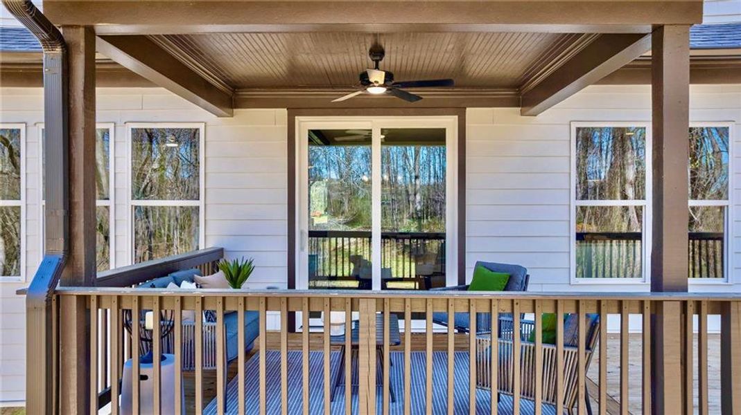 Exterior details and patio area of a home in , Atlanta (Image 35).