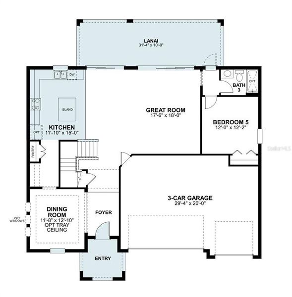 2D floor plan layout of this home in Center Lake on the Park, St. Cloud, FL (Image 2). 2D floor plan layout of this home in Center Lake on the Park, St. Cloud, FL (Image 2).