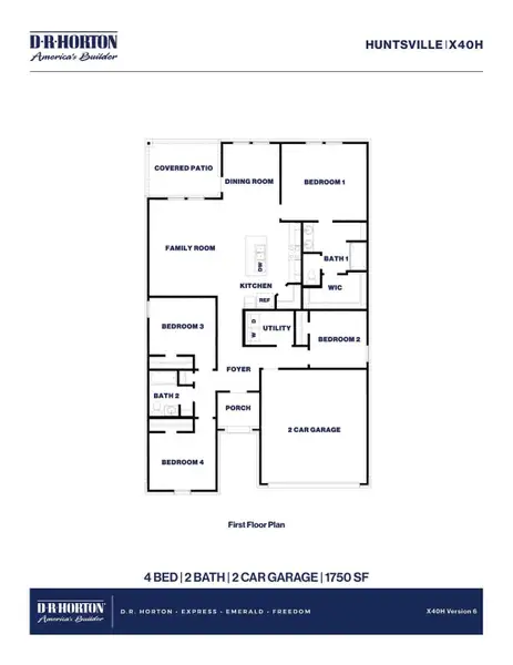 2D floor plan layout of this home in Riverwood Ranch, Angleton, TX (Image 3).
