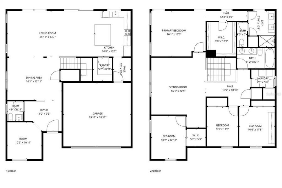 2D floor plan layout of this home in , Davenport, FL (Image 6). 2D floor plan layout of this home in , Davenport, FL (Image 6).