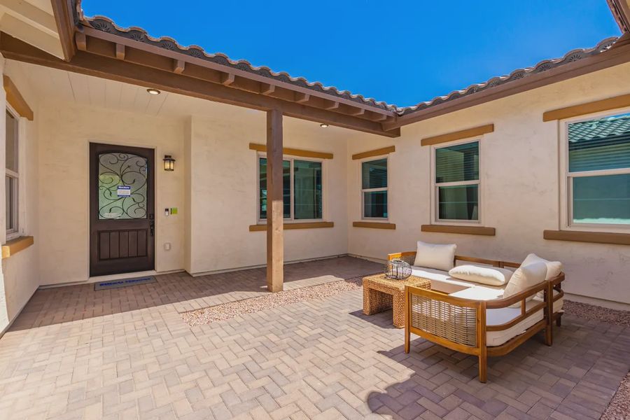 Representative exterior details of a home built from the Evora by Elliott Homes in Bellero Estates, Queen Creek (Image 22).