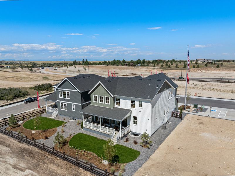 Representative exterior photo of a completed home built from the Fairmount | A Multi-Gen Home by Taylor Morrison in Macanta City Collection, Castle Rock, CO (Image 27).