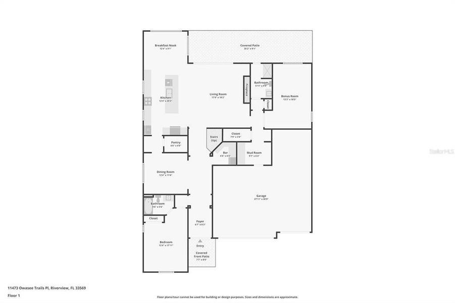 2D floor plan layout of this home in , Riverview, FL (Image 5).