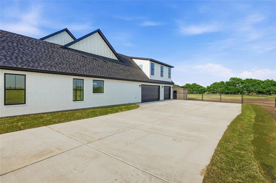 Exterior details and patio area of a home in , Krum (Image 2). Exterior details and patio area of a home in , Krum (Image 2).