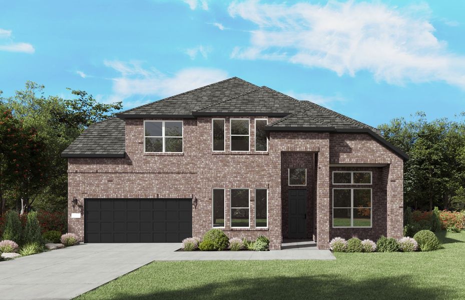 Representative exterior photo of a completed home built from the Ferris by Pulte Homes in Wellington, Fort Worth, TX (Image 1). Representative exterior photo of a completed home built from the Ferris by Pulte Homes in Wellington, Fort Worth, TX (Image 1).