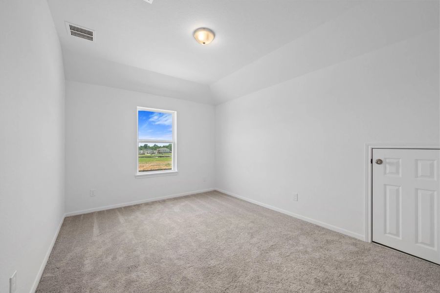 Fourth bedroom. Note: Sample product photo. Actual exterior and interior selections may vary by homesite. Photo may be virtually staged Fourth bedroom. Note: Sample product photo. Actual exterior and interior selections may vary by homesite. Photo may be virtually staged